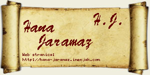 Hana Jaramaz vizit kartica